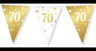 Vlaggenlijn Fancy - 70 jaar - Wit-Goud