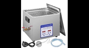 Ultrasoon reiniger - Draagbaar - Reinigingsapparaat voor Sieraden en Brillen - 316 RVS - Capaciteit 15L - Frequentie 40kHz - 220V - Zilver