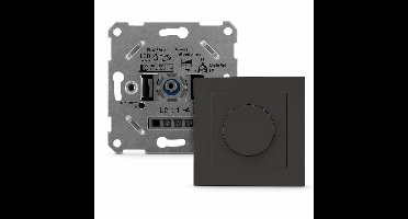 Universele LED Dimmer 3-150W | Met zwarte draaiknop / Afdekmateriaal in het zwart
