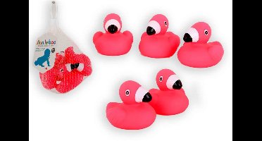 5 flamingo badfiguren in net 8548