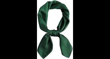 Effen vierkante damessjaal, ademende lichtgewicht sjaal, hoofdband, multifunctionele modieuze imitatiezijden sjaal voor bandana's, haarbanden, nekbanden, taillebanden en als shirtdecoratie, 70 x 70 cm, Donkergroen