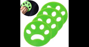 4-stuks Silicone Haarzammer - Huisdieren Haarverwijder - Wasbaar Herbruikbaar - Geschikt Voor Wasmachines, Kleding En Beddengoed (Groen)