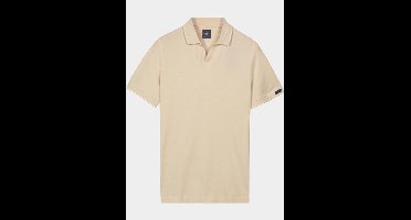 Baileys Polo heren Beige Poloshirt V-Collar 2-tone Oxf 615208/81