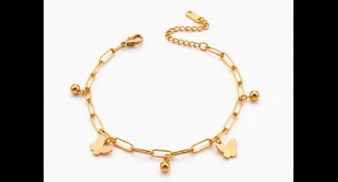 Armband - Goudkleurig- verguld - dames - Vrouwen - feest sieraden - verjaardag cadeau - cadeau - vakantie