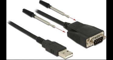 USB-A (m) naar 9-pins SUB-D met schroeven/moeren (m) seriële RS232 adapter / FTDI chip / ESD protectie - 0,45 meter