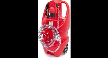 Professionele 75 Liter Mobiele Opslagtank met Manuele Pomp voor Benzine, Diesel en Oliën