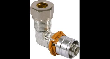 Uponor MLC pers overgangsknie 90º 16 x 3/8''-10 MM S-Press 1014684