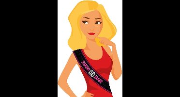 Paper Dreams Partysjerp 50 Jaar 180 X 9 Cm Polyester Zwart