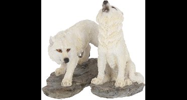 Nemesis Now Beeldjes/figuren Before the Chase (Set of 2) Wolf Wit