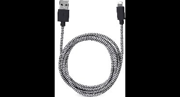 Kikkerland Oplaadkabel voor telefoons - Telefoniekabel - Apple gecertificiteerd - Lengte 1,8M - Zwart