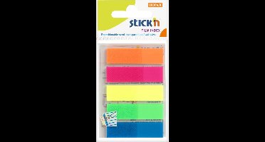 Stick'n Film Index tabs - 45x12mm, 5x neon assorti kleuren, totaal 125 sticky tabs