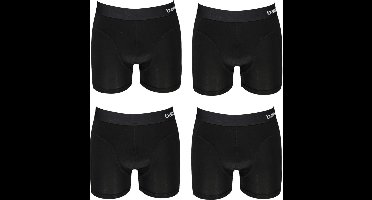 Bamboo Heren Boxershorts - 4 pack - Zwart - Maat S