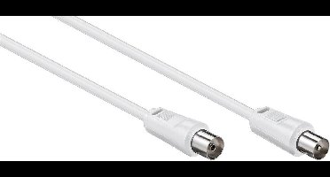 IEC (m) - IEC (v) coaxkabel / recht - wit - 10 meter