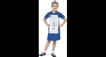 Smiffys - Nurse Kinder Kostuum - Kids tm 9 jaar - Blauw