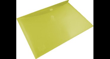 EXXO-HFP #92453 - A5 Documentenmap - Landschap model - Drukknop sluiting - Geel - 10 stuks (1 pak @ 10 stuks)