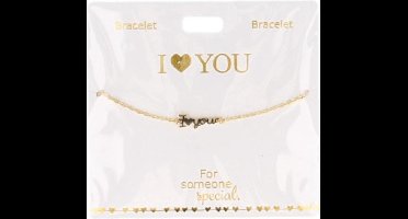 Depesche armband goud plated vriendschap voor kinderen 20 cm.