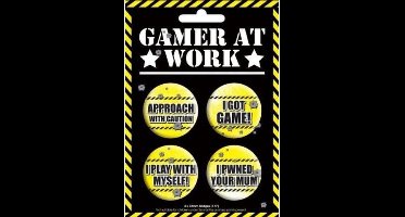 Gamer at Work buttons - Badge Pack
