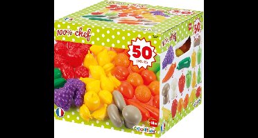 écoiffier 100% Chef: Groenten- en Fruitbox, 50dlg.