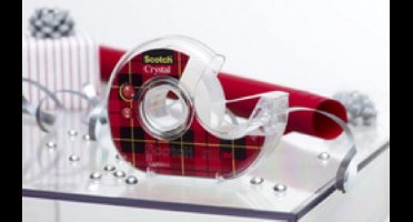 Scotch® Crystal Tape, 19 mm x 25 m, 1 rol + 5 m Gratis + Navulbare Dispenser