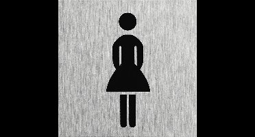 Seilflechter Deurbordje dames - aluminium - 60 x 60 mm - pictogram