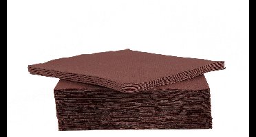 Cosy&TrendyFor Professionals Servet - Papier - 38 cm - Chocolat - Set-40