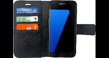 Hoesje geschikt voor Samsung Galaxy S7 Edge Book Case Portemonnee - Cover voor 3 Pasjes Zwart