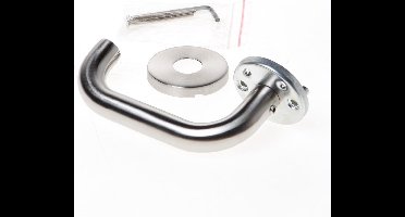 Intersteel Gatdeel Britt links op rozet staal (Prijs per stuk)