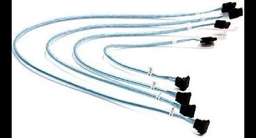 Supermicro 4 x Round SATA-kabel 0,56 m Zwart, Blauw, Wit