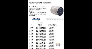 Anker Touw 3 Strengs Wit (diameter: 22mm) (POL1109042122)