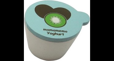 Mamamemo Bakje Kiwiyoghurt Hout 4 Cm Wit/blauw