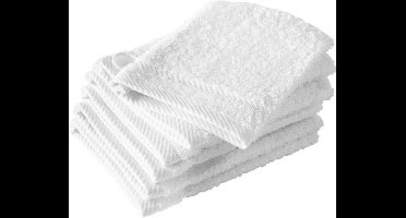 De Witte Lietaer Washandjes Helene Wit 15 x 21 cm - 6 stuks - Katoen