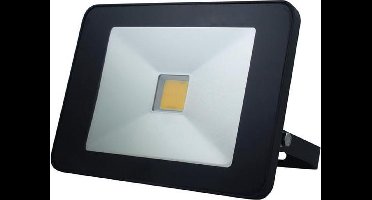 Perel led-schijnwerper, 30 W, 3200 lm, 4000°K, neutraalwit, voor binnen en buiten, verstelbare montagebeugel, afstandsbediening, aluminium, zwart