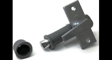 Insteekgrendel met sluitpot lengte 70 mm zilvergrijs