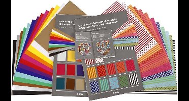 Glanspapier - Diverse kleuren - 32x40cm - 80 grams - Creotime - 1 set