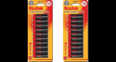Kodak AAA Batterijen Extra Heavy Duty Goede kwaliteit Batterijen - Mini Penlite - 20 Stuks