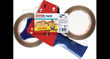 Tesa Verpakkingstape + Afroller 57455 - Set à 2 stuks
