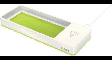 Leitz WOW Desk Organiser met Inductie Oplader - Groen/Wit