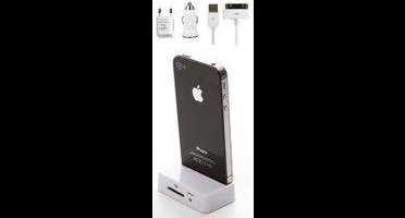 Mobiparts 4 in 1 Laadpakket voor Apple iPhone 4/4S