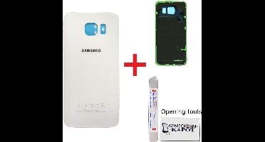 Voor Samsung Galaxy S6 achterkant reparatie set - wit