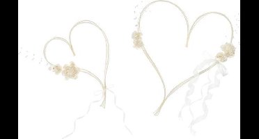 Partydeco - Hart decoratie wit