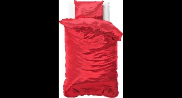 Sleeptime Beauty Skin Care Dekbedovertrek - Eenpersoons - 140x200/220 + 1 kussensloop 60x70 - Rood
