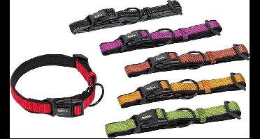 Nobby halsband classic reflect soft verstelbaar - groen - 50-65 x 2,5 cm