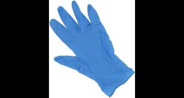 Handschoen Nitril, ongepoederd, blauw small per 100 stuks
