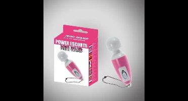 Power Escorts Mini Wand Massager - Pocket Size - 6,5 cm - BR68 - Roze