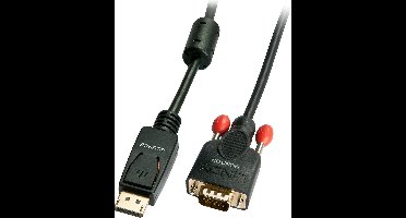 LINDY 41941 DisplayPort-kabel Aansluitkabel DisplayPort-stekker, VGA-stekker 9-polig 1.00 m Zwart