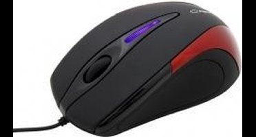 Esperanza Sirius | USB Optische Muis | Ergonomisch | 1000DPI | 3 Buttons | Vertical Scroll | Zwart-Rood