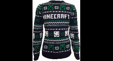 Minecraft Minecraft - Pattern Heren Gebreide trui - zwart/groen/wit - XXL