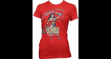 DC Comics Wonder Woman Dames Tshirt -XL- Strongest Woman Alive Rood