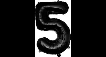 Foil Balloon 40 cm- no.5 Black