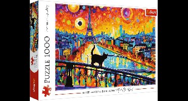 Trefl legpuzzel Cat in Paris - 1000 stukjes - kleurrijk Parijs puzzelplezier.